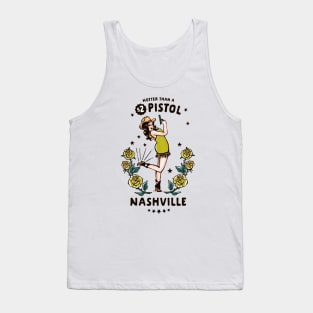 Funny Vintage Nashville, Tennessee Country Cowgirl Tank Top